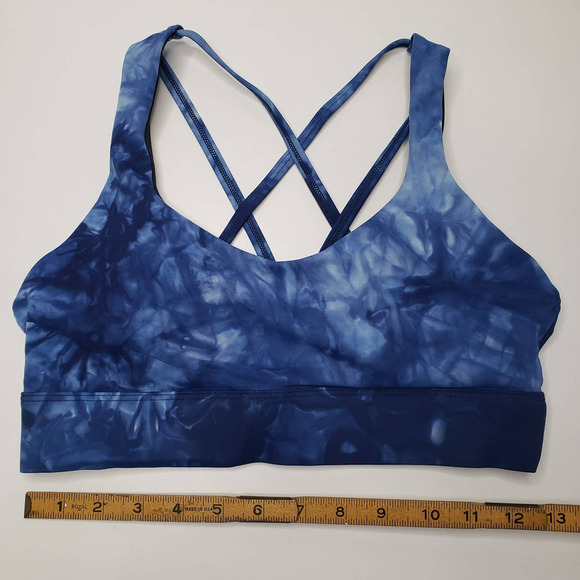 Zyia Active Hendrix Light‎ N Tight Strappy Bra M Navy Blue Tie Dye - Picture 7 of 7